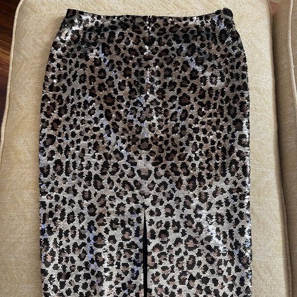 NWT Michael Kors animal print sequin pencil skirt - Picture 4 of 4